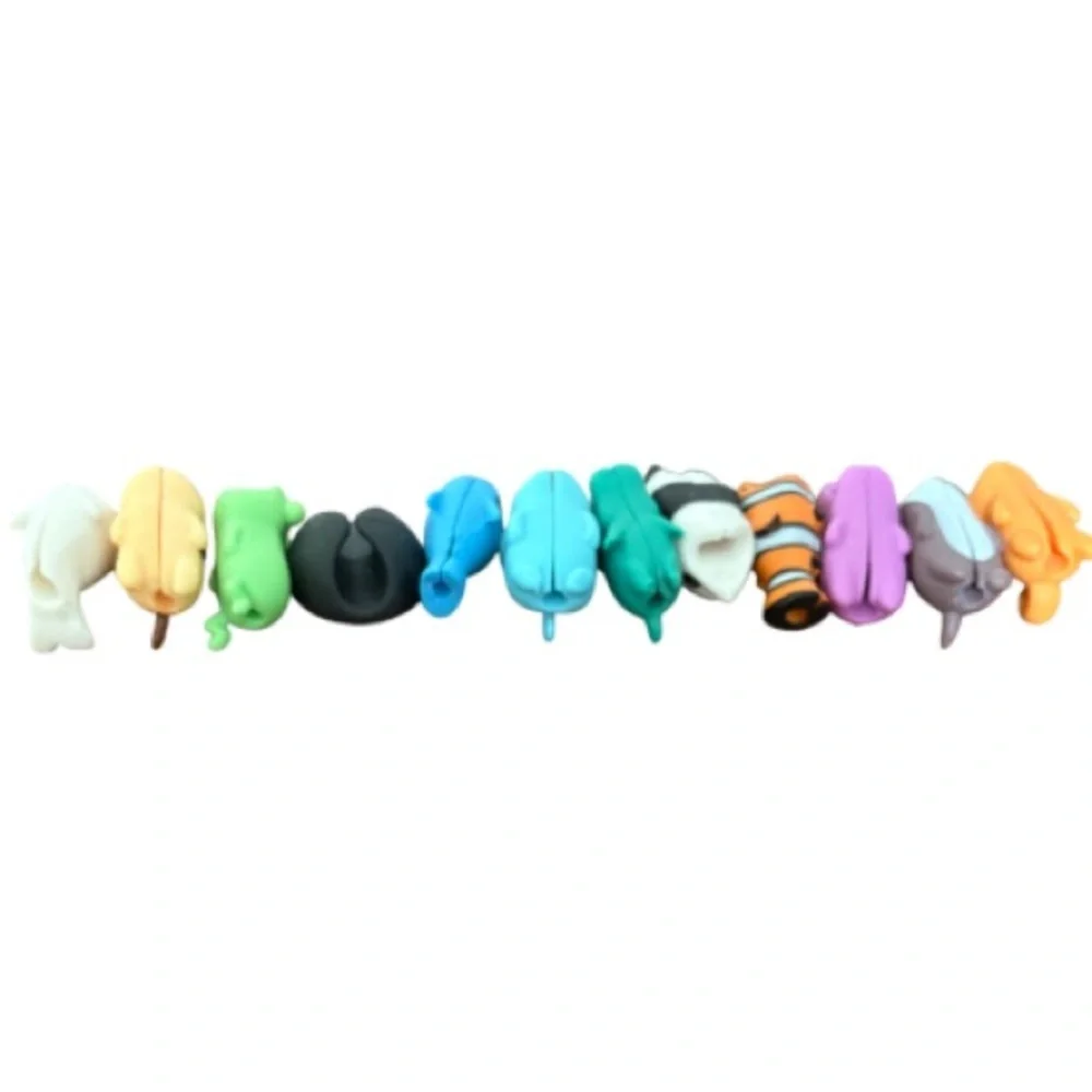 Colorful Cute Animal Cable Protectors. 12 pack.